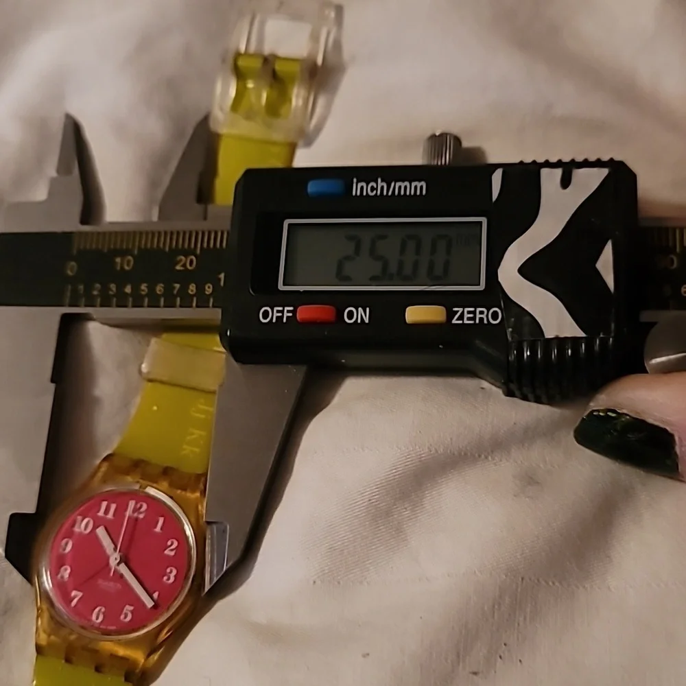 Swatch Lady XYZ Working‎ But Dirty & Used Watch Pink Green Alphabet